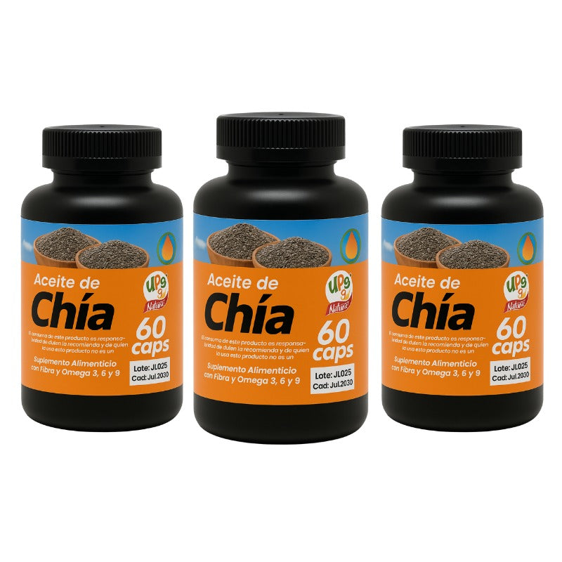 CÁPSULAS DE ACEITE  DE CHÍA  MARCA UP&GO