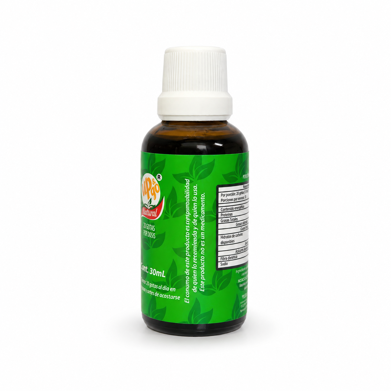 Up&Go Aceite de orégano Gotero de 30ml (1oz.) vidrio Grado alimenticio
