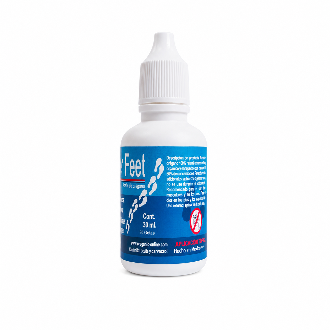 Aceite de orégano marca: Power feet 30ml (1oz.) Uso externo